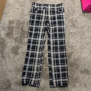New York & Company Plaid Black pants. Medium.